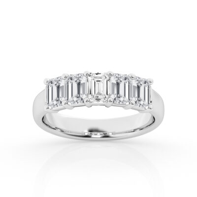 2.00 cttw-Emerald - 5 Stone Engagement Ring