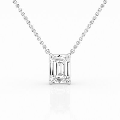 2.00 ct  Solitaire Pendant - Emerald